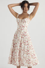 White Red Floral