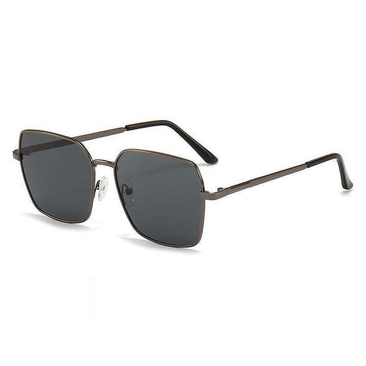 Oversized Square Sunglasses - Slim Metal Frame