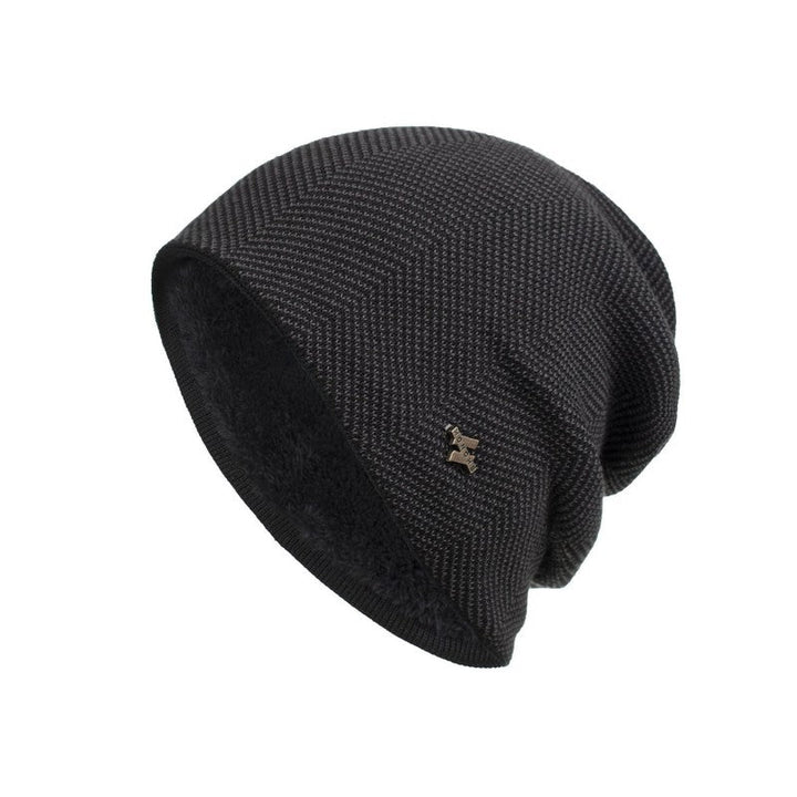 Unisex Fleece Lined Beanie Slouchy Knit Winter Hat