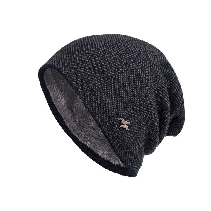 Unisex Fleece Lined Beanie Slouchy Knit Winter Hat