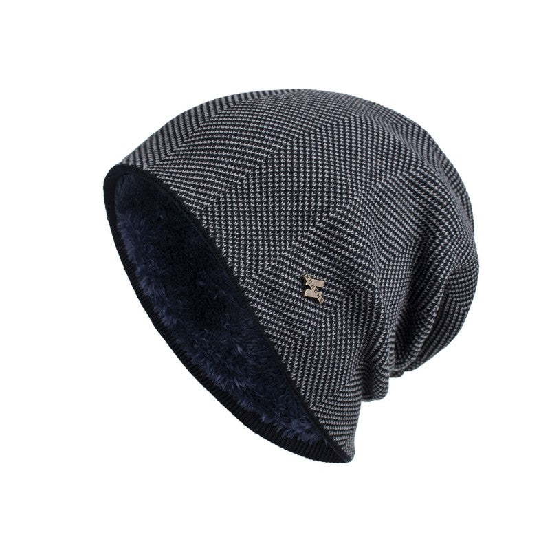 Unisex Fleece Lined Beanie Slouchy Knit Winter Hat