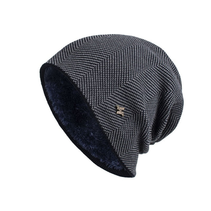 Unisex Fleece Lined Beanie Slouchy Knit Winter Hat