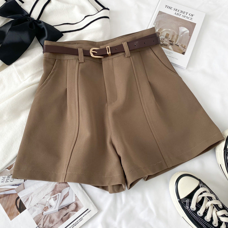 High Waisted Tailored Shorts Women - Pleated Wide Leg Dress Shorts