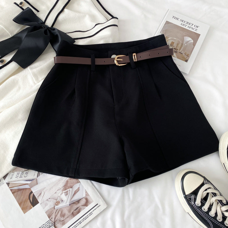 High Waisted Tailored Shorts Women - Pleated Wide Leg Dress Shorts