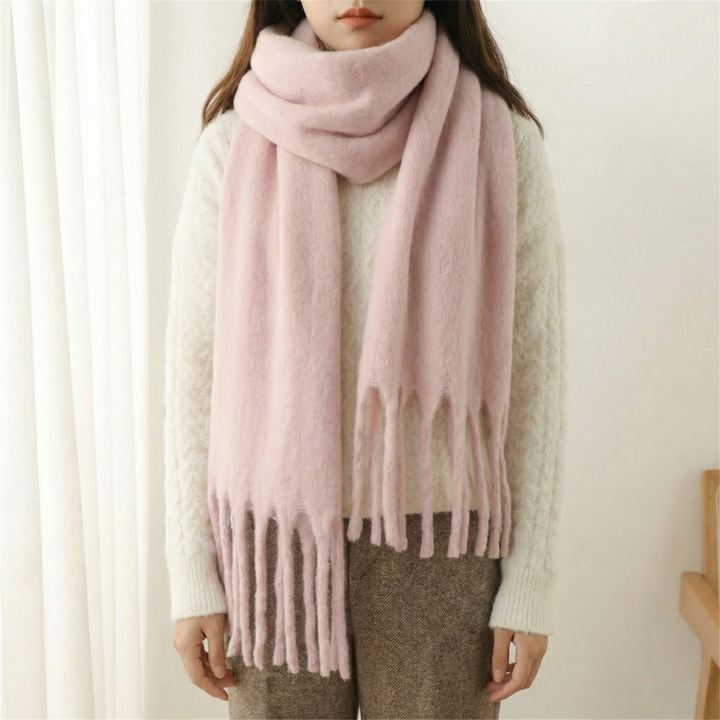 Women's Long Basket Winter Scarf – Soft & Elegant