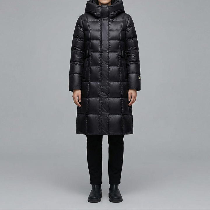 Women's Over The Knee Hooded Long Quilted Puffer Coat