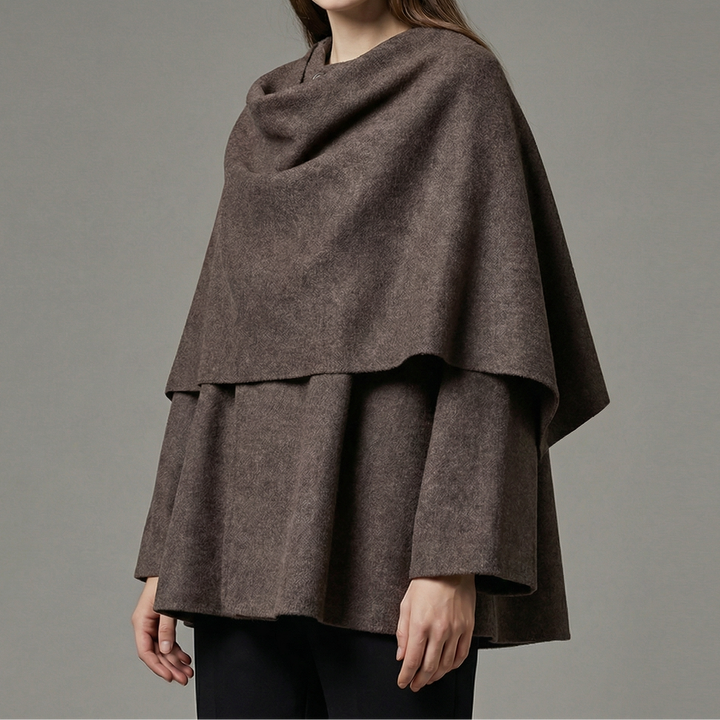 Women's Knit Oversized Raglan Sleeve Poncho Cape Cardigan