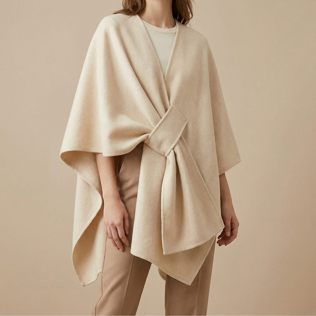 Women's Oversized Flowing Draped Cape Cardigan