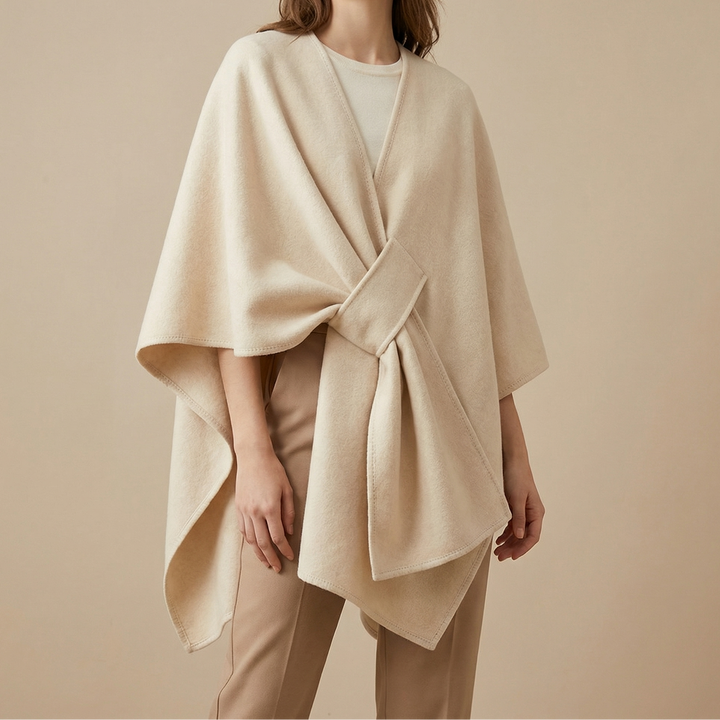 Women's Oversized Flowing Draped Cape Cardigan