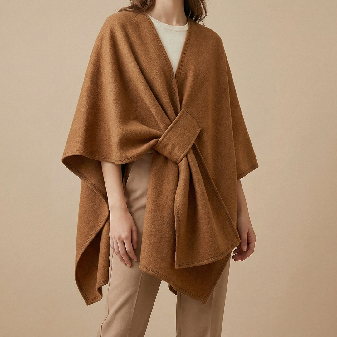 Women's Oversized Flowing Draped Cape Cardigan