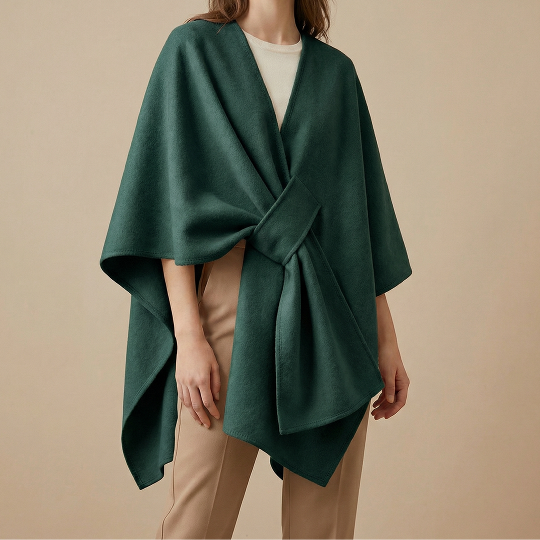 Women's Oversized Flowing Draped Cape Cardigan