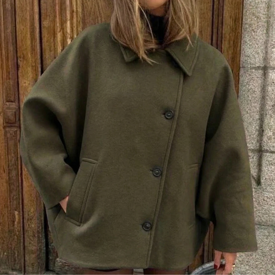 Women's Lapel Loose Fit Long Woollen Winter Coat
