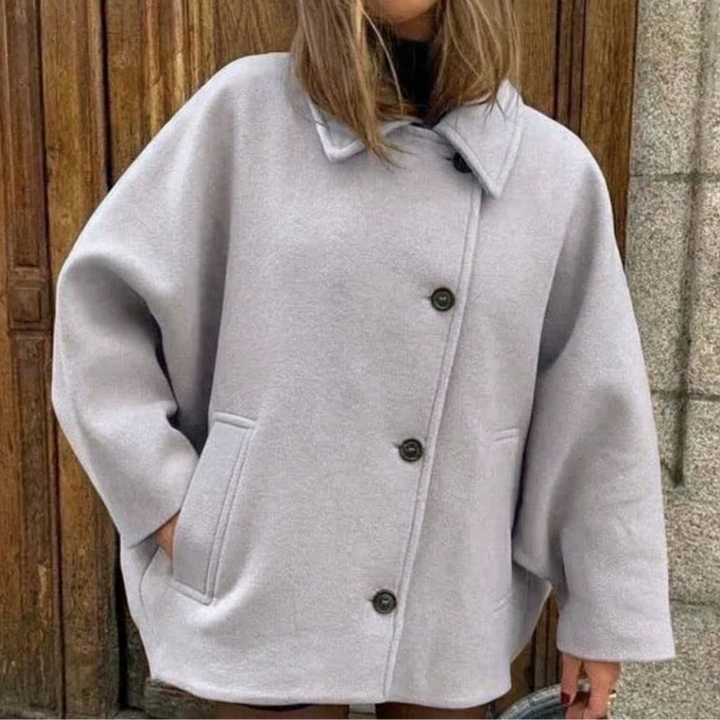 Women's Lapel Loose Fit Long Woollen Winter Coat