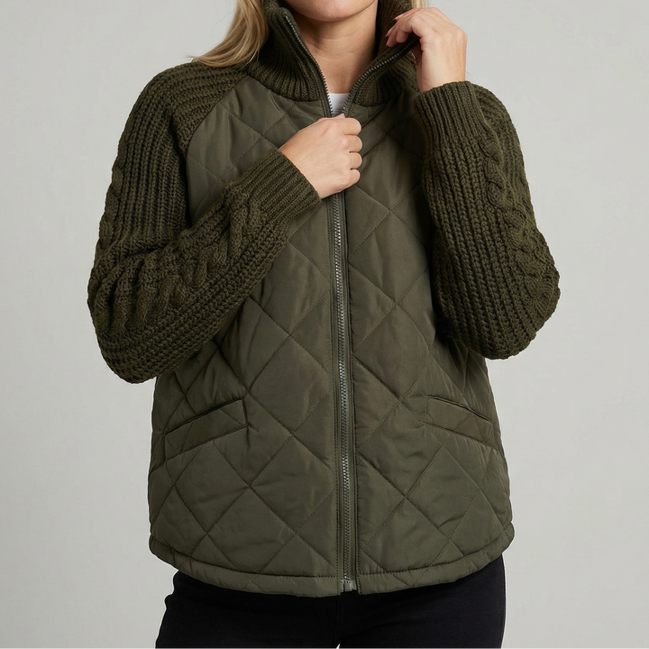 Women's Stand Collar Cotton Quilted Padded Winter Coat