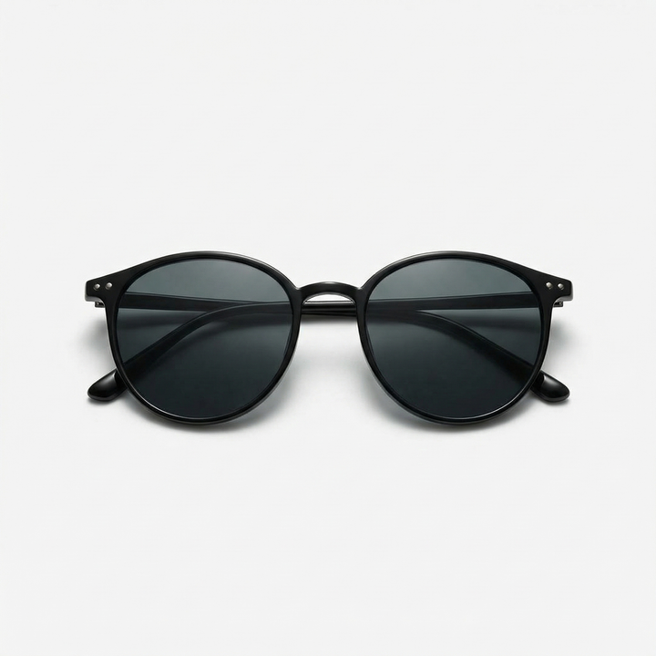 Round Sunglasses - Slim Metal Temple Classic