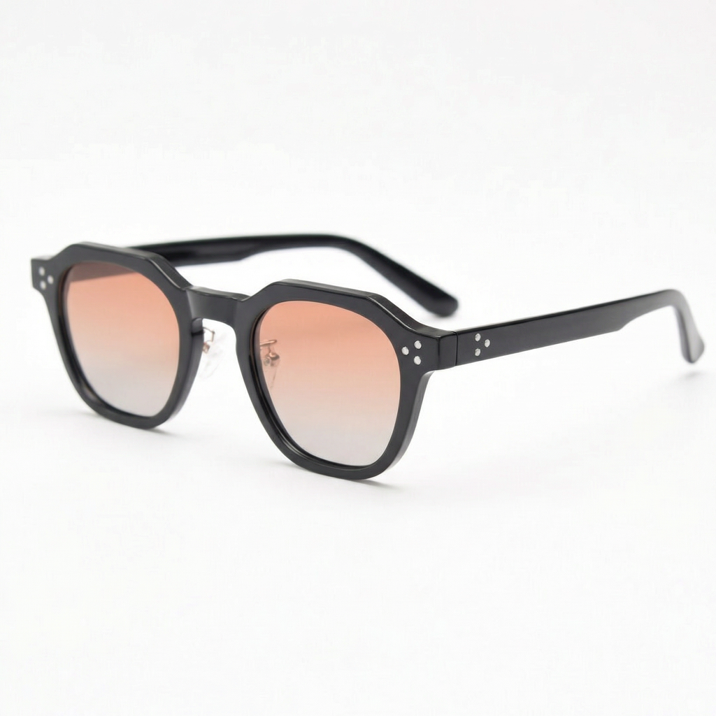 Square Sunglasses - Hexagonal Acetate Frame