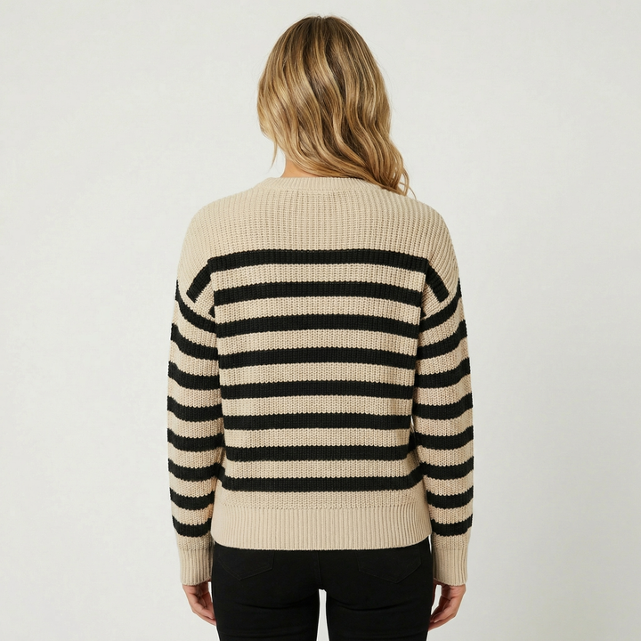 Women's Striped Thick Knit Jumper