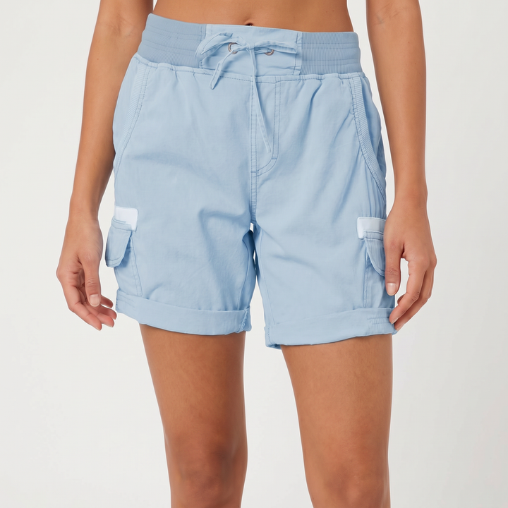 Cargo Shorts Women - Drawstring Elastic Waist Casual Summer Shorts
