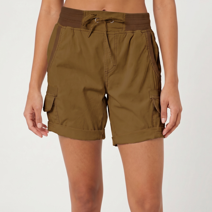 Cargo Shorts Women - Drawstring Elastic Waist Casual Summer Shorts