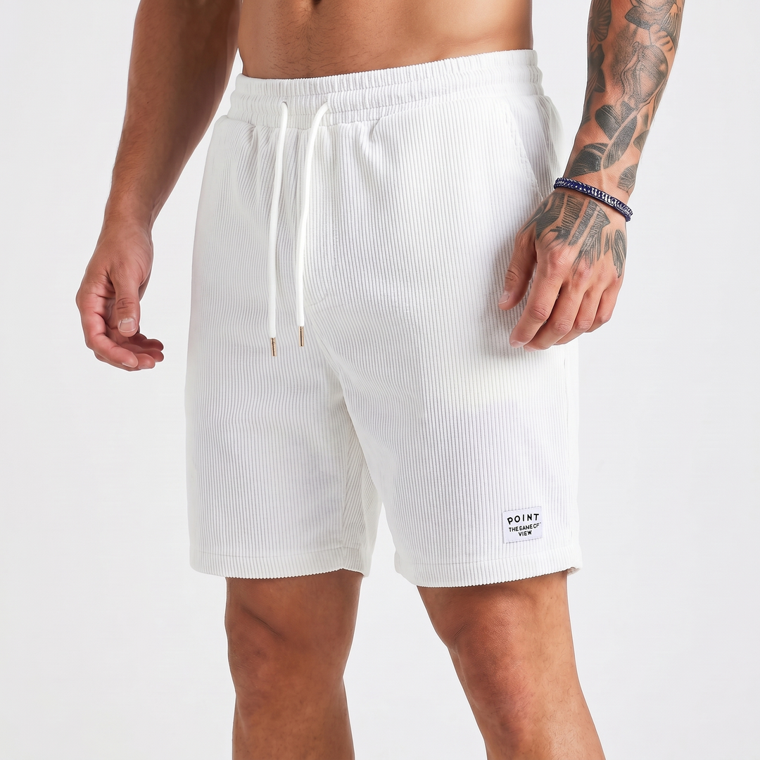 Corduroy Shorts Men - Drawstring Elastic Waist Casual Summer Shorts