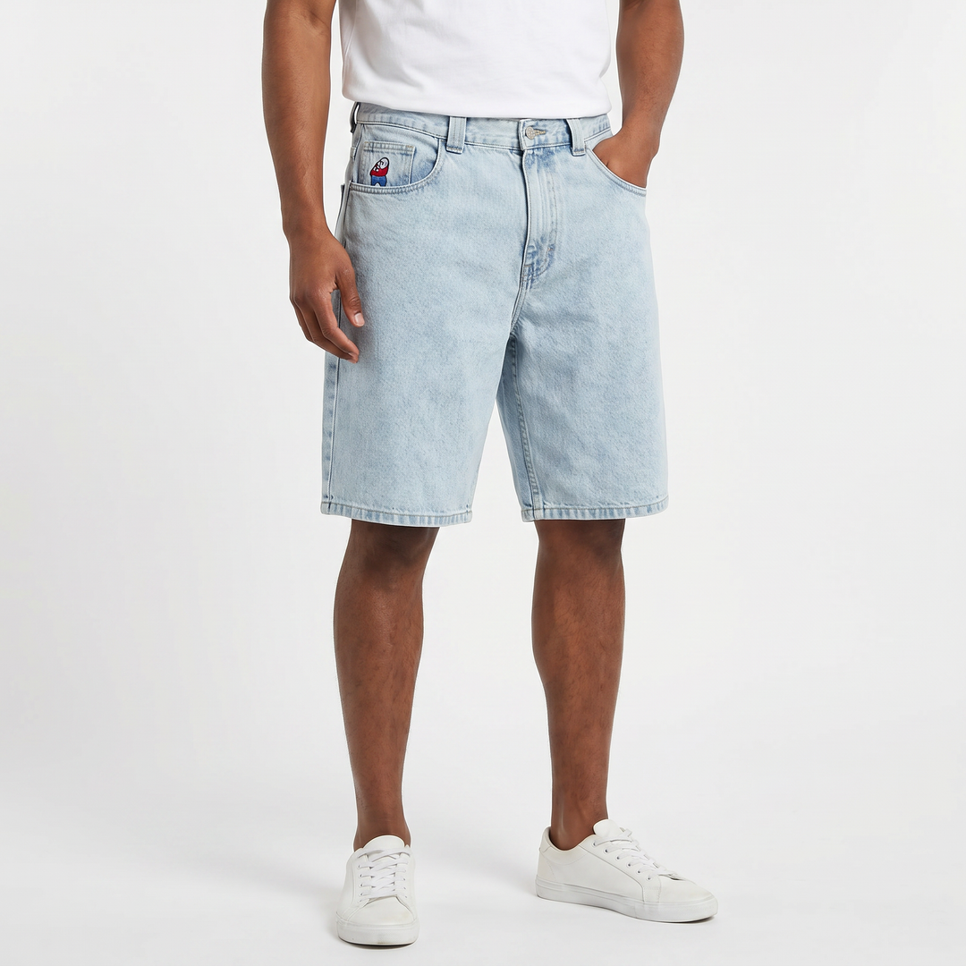 Jorts Men - Relaxed Fit Baggy Denim Shorts Knee Length