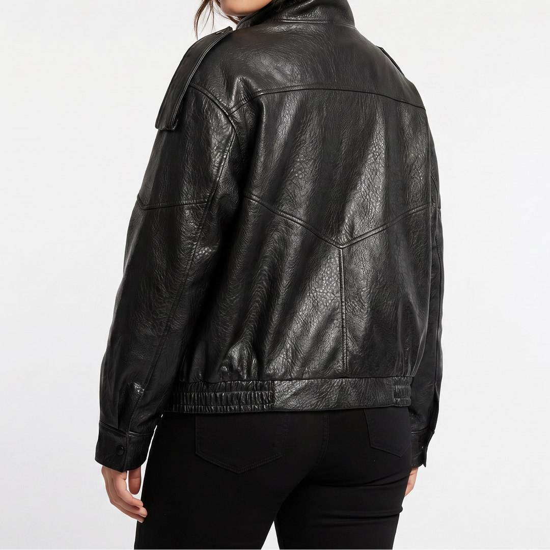 Women's Vintage Style Faux Leather Jacket