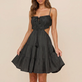 Cami Mini Dress - Cut Out Tiered Ruffle