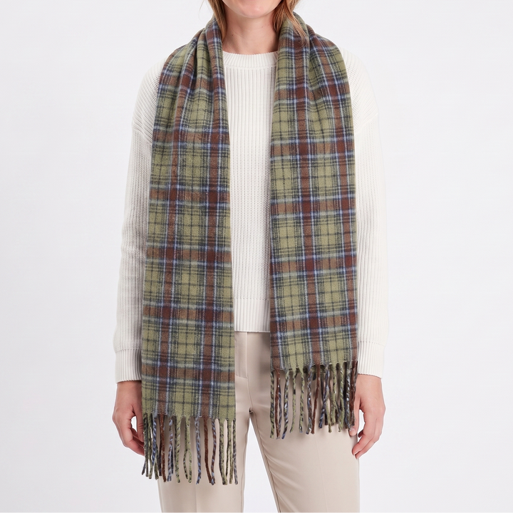 Women's Fluffy Scarf – Oversized Brushed Plain Fringe Wrap