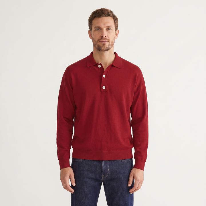 Mens Turtleneck Jumper – Ribbed Knit Contrast Trim