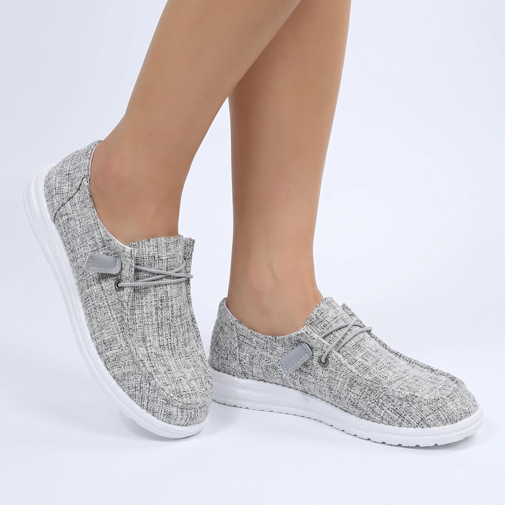 Women's Orthopaedic Casual Knit Lace-Up Flat Sneakers Lightweight Comfort Walking Shoes