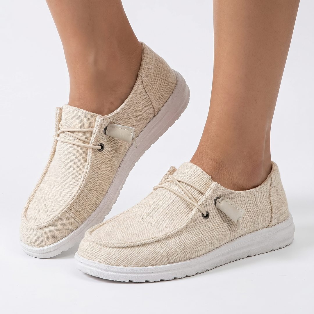 Women's Orthopaedic Casual Knit Lace-Up Flat Sneakers Lightweight Comfort Walking Shoes