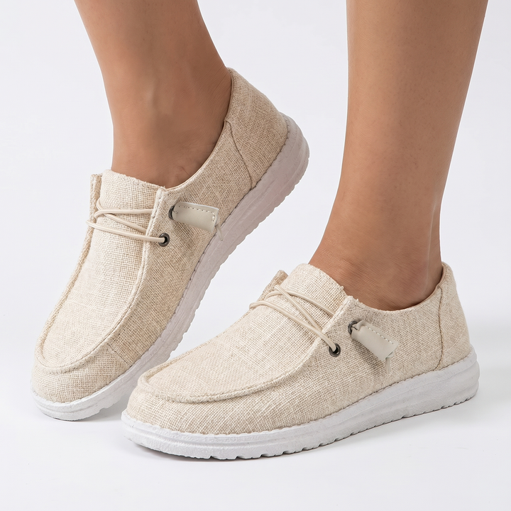 Women's Orthopaedic Casual Knit Lace-Up Flat Sneakers Lightweight Comfort Walking Shoes