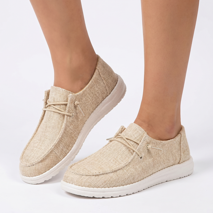 Women's Orthopaedic Casual Knit Lace-Up Flat Sneakers Lightweight Comfort Walking Shoes