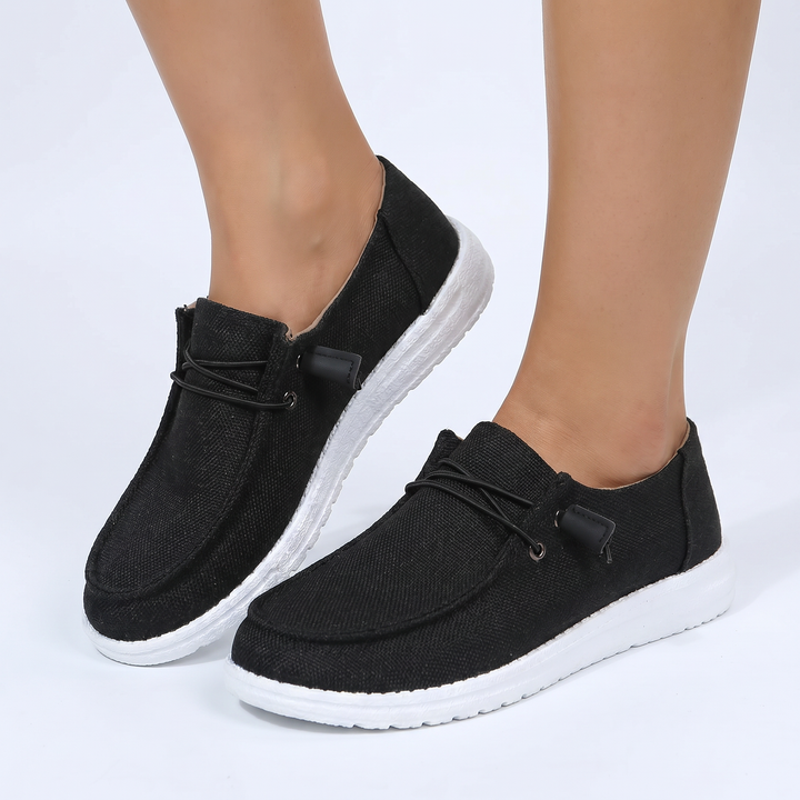 Women's Orthopaedic Casual Knit Lace-Up Flat Sneakers Lightweight Comfort Walking Shoes