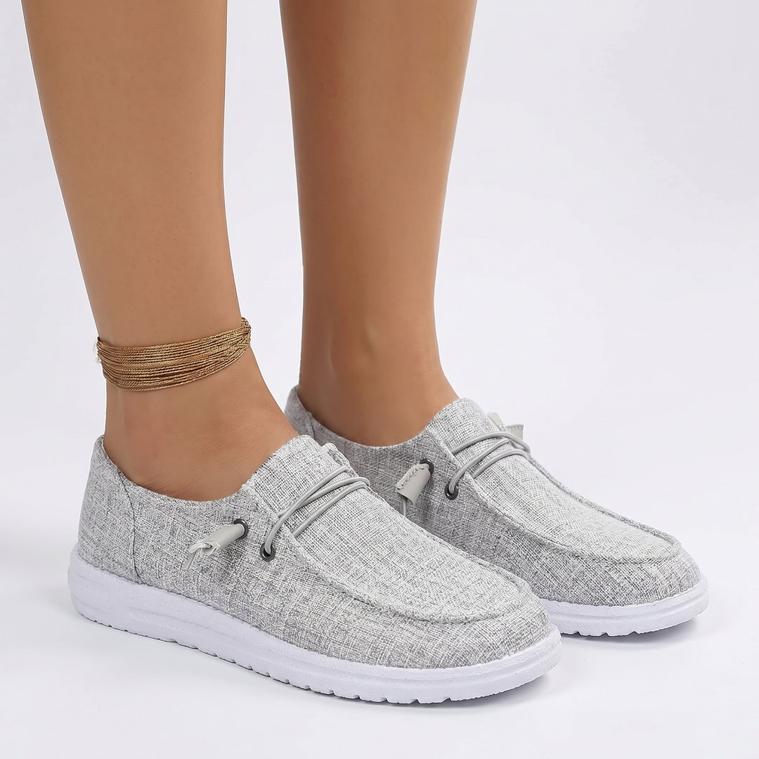 Women's Orthopaedic Casual Knit Lace-Up Flat Sneakers Lightweight Comfort Walking Shoes