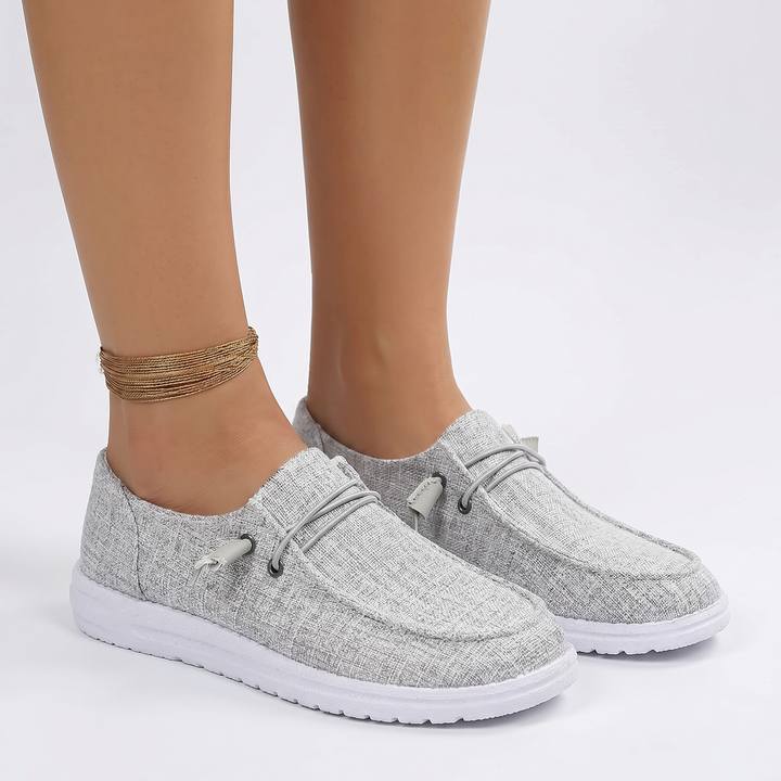 Women's Orthopaedic Casual Knit Lace-Up Flat Sneakers Lightweight Comfort Walking Shoes