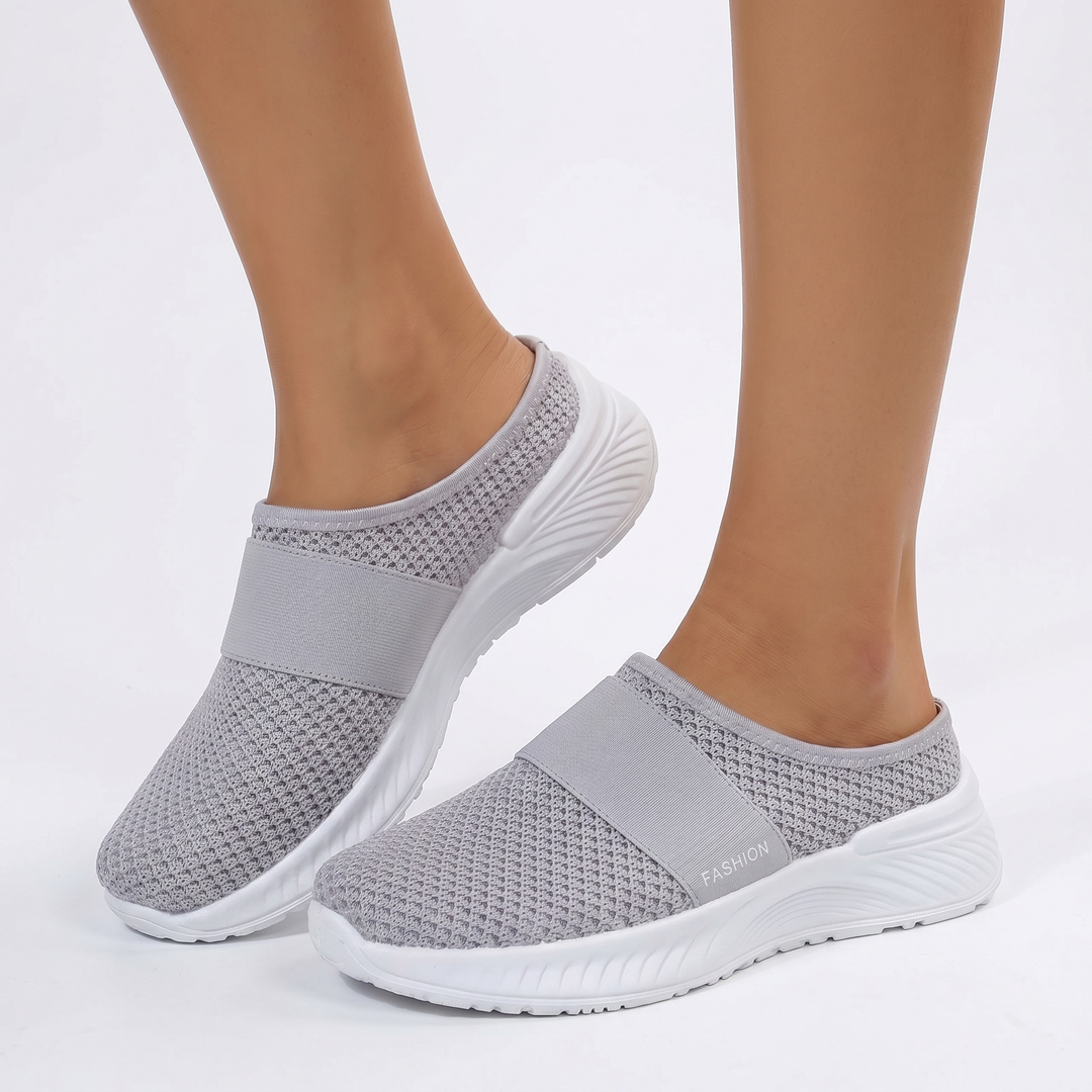 Women's Orthopaedic Mesh Slip-On Mule Sneakers Breathable Cushioned Casual Walking Shoes