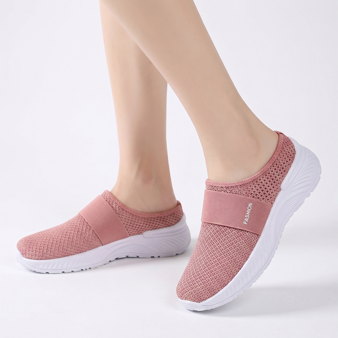 Women's Orthopaedic Mesh Slip-On Mule Sneakers Breathable Cushioned Casual Walking Shoes