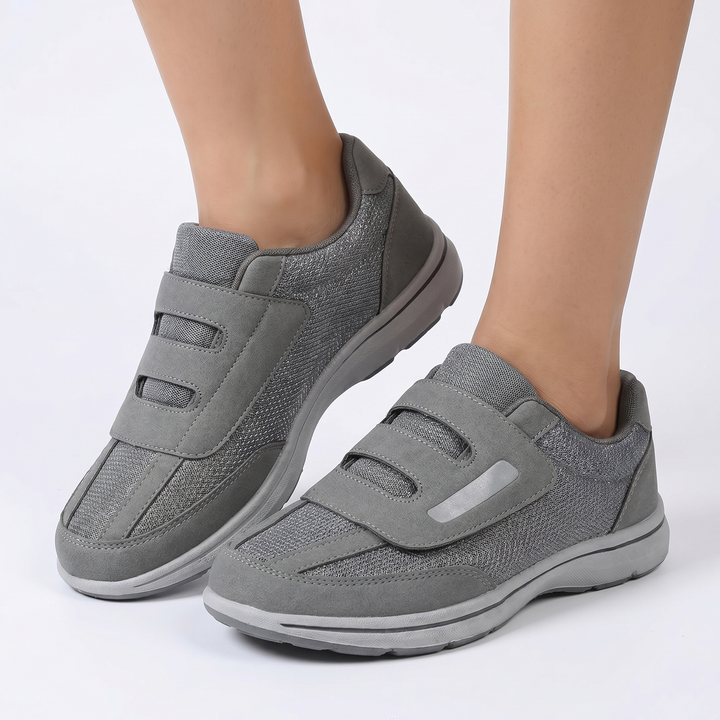Women's Orthopaedic Velcro Strap Mesh Sneakers Wide Fit Lightweight Casual Walking Shoes