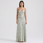Vintage Light Green Jacquard