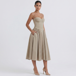 Taupe With Lining, Fishbone And Chest Hoop