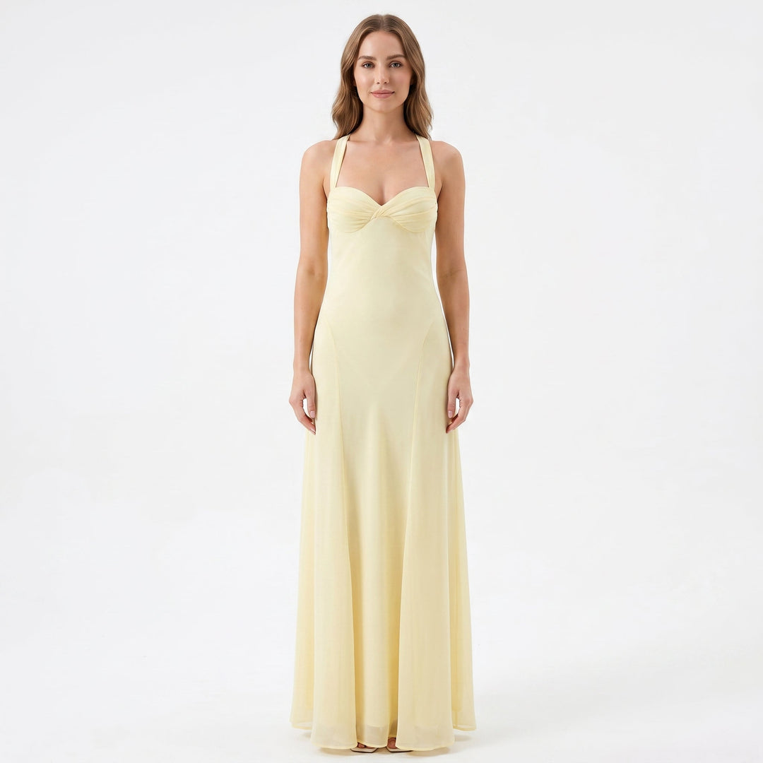 Women's Sweetheart Neck Maxi Dress Spaghetti Strap Formal Evening Gown
