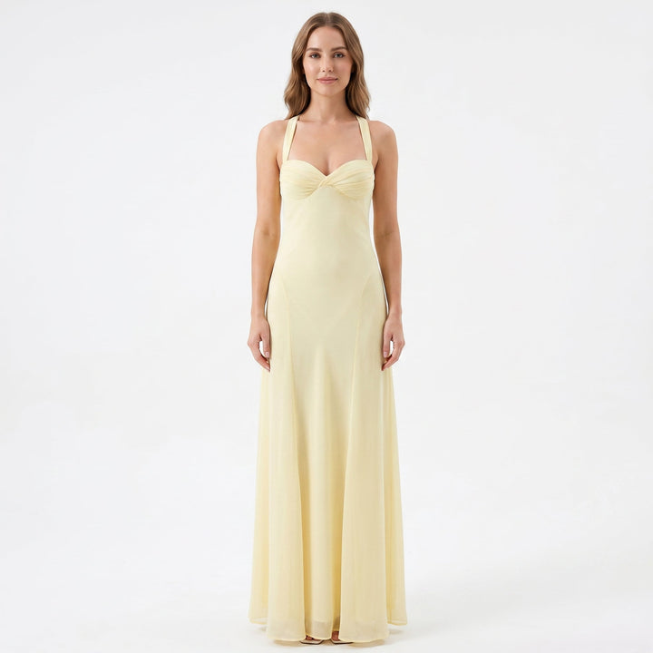 Women's Sweetheart Neck Maxi Dress Spaghetti Strap Formal Evening Gown