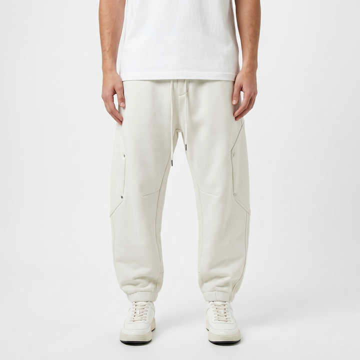 Men's Drop Crotch Jogger Pants Oversized Panelled Seam Detail Streetwear Baggy Sweats
