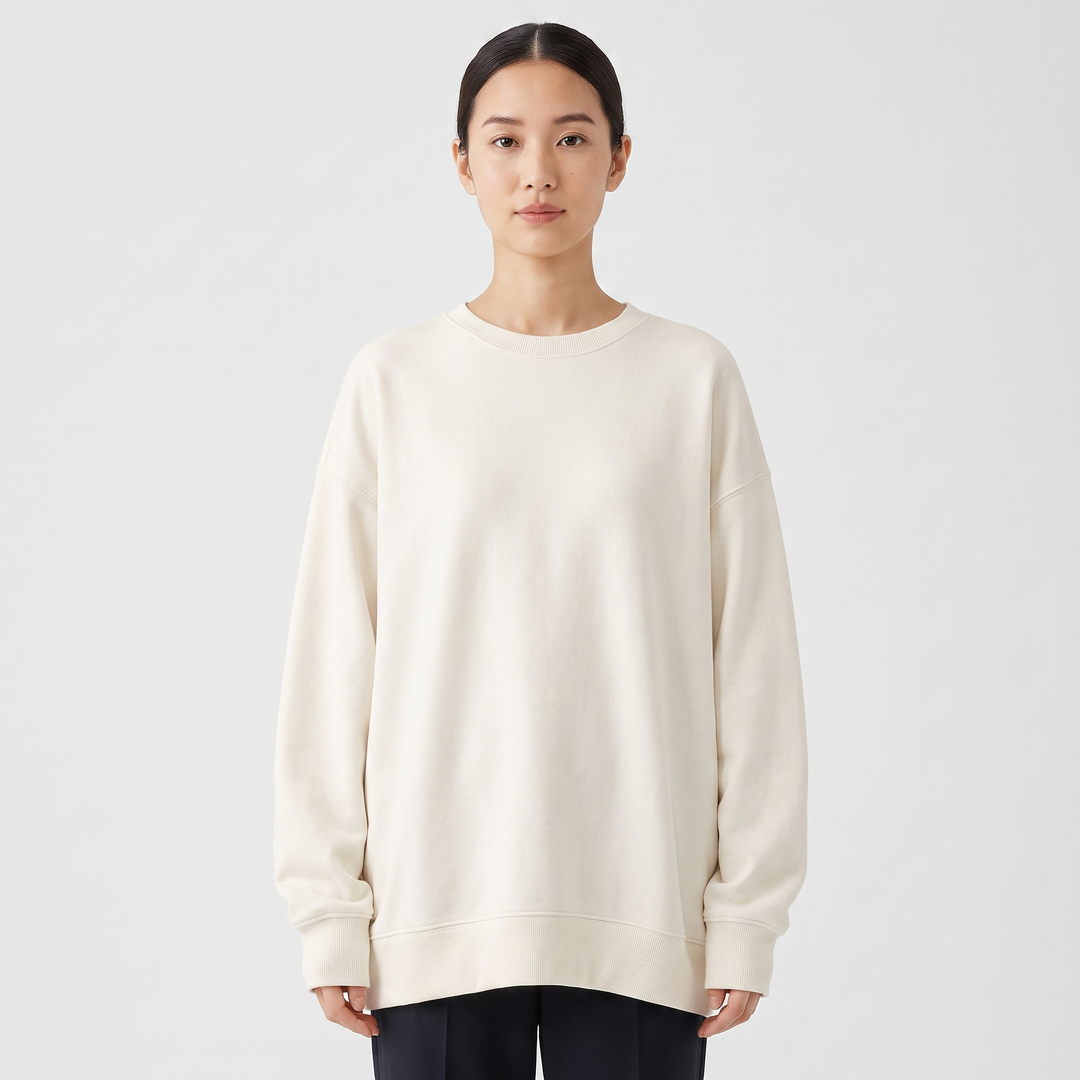 Women's Oversized Fleece Sweatshirt Crew Neck Long Sleeve Casual Pullover Top