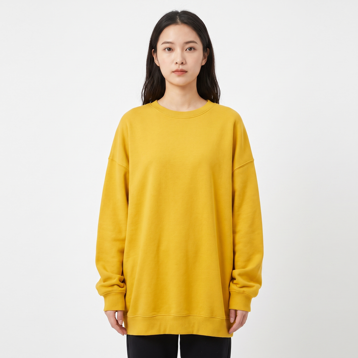 Women's Oversized Fleece Sweatshirt Crew Neck Long Sleeve Casual Pullover Top