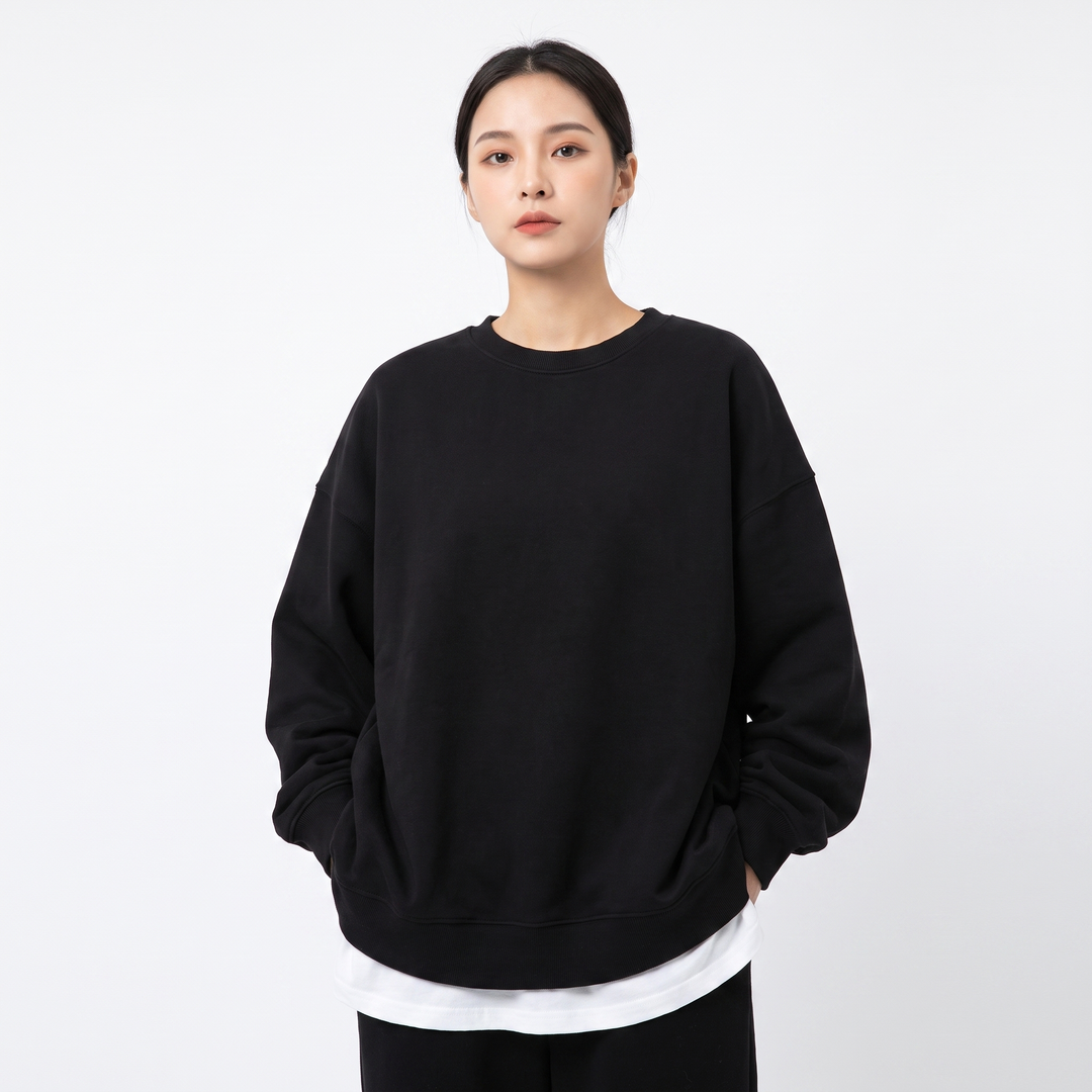 Women's Oversized Fleece Sweatshirt Crew Neck Long Sleeve Casual Pullover Top