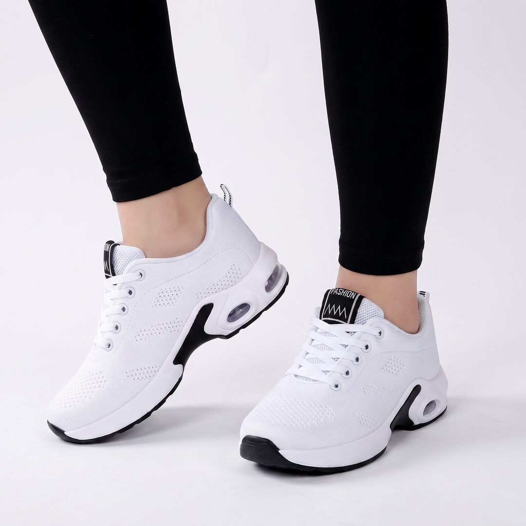Women's Air Cushion Running Trainers Breathable Mesh Lace Up Sport Sneakers