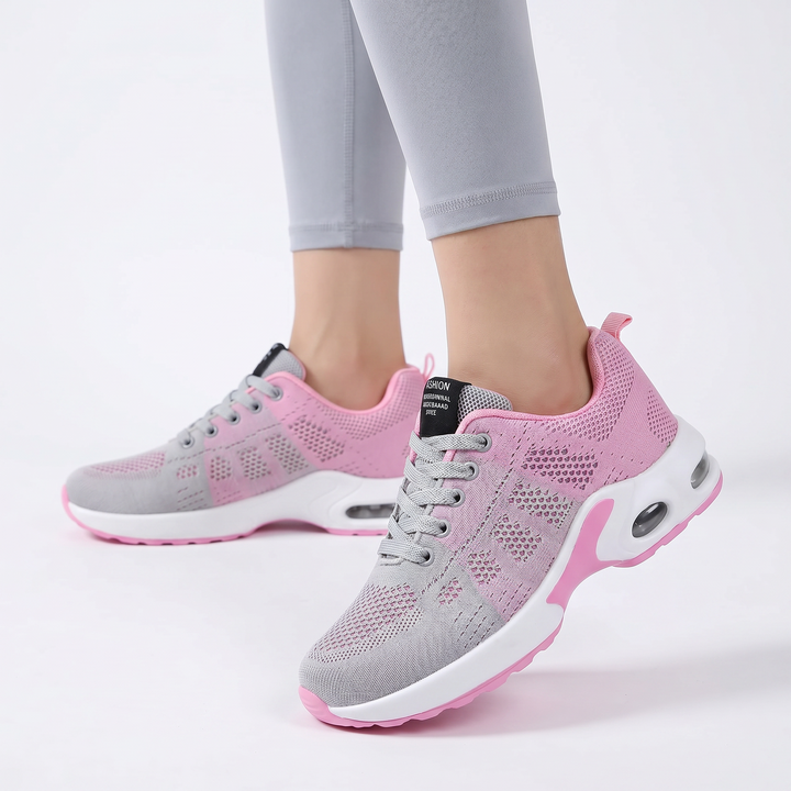 Women's Air Cushion Running Trainers Breathable Mesh Lace Up Sport Sneakers