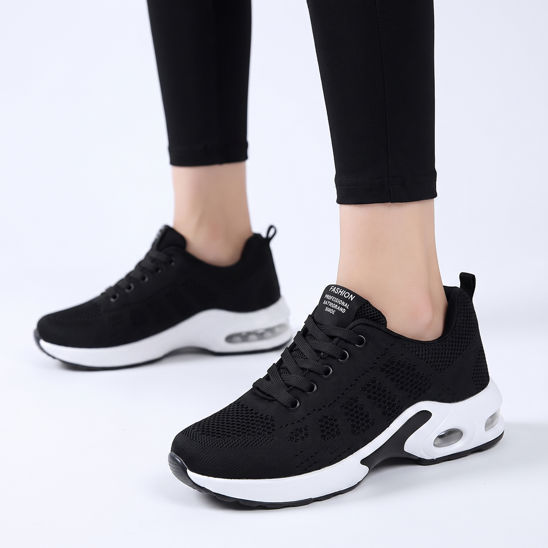 Women's Air Cushion Running Trainers Breathable Mesh Lace Up Sport Sneakers